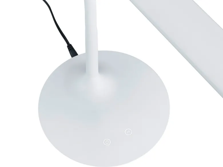 LED Schreibtischleuchte POLO Weiß matt dimmbar 41cm hoch mit Flexgelenk