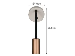 LED Schwanenhals Leselampe Coffee / Grau mit Schalter, Breite 10cm