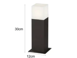 LED Sockelleuchte 2er Set in Anthrazit Höhe 30cm IP44 - Außenleuchte Wegeleuchte