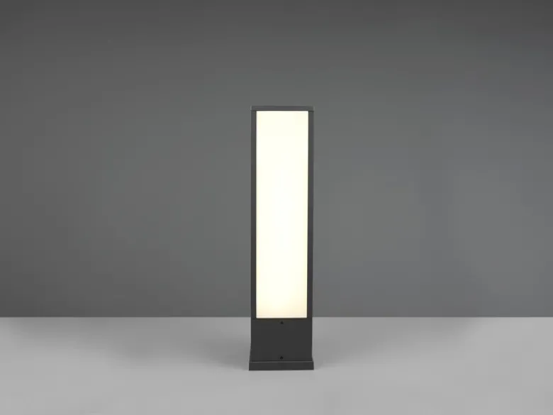 LED Sockelleuchte FUERTE eckig in Anthrazit, Höhe 60cm, IP54