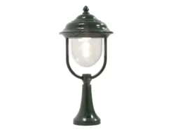 LED Sockelleuchte, Gartenlaterne im Landhausstil Grün, Höhe 54cm