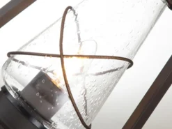 LED Sockelleuchte in antiker Laternenoptik, Höhe 36cm