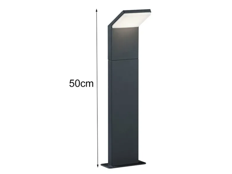LED Sockelleuchten 2er SET in Anthrazit, Höhe 50cm, IP54