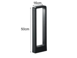 LED Sockelleuchte RENO in Anthrazit Höhe 50cm IP54 - Außenleuchten Wegeleuchten