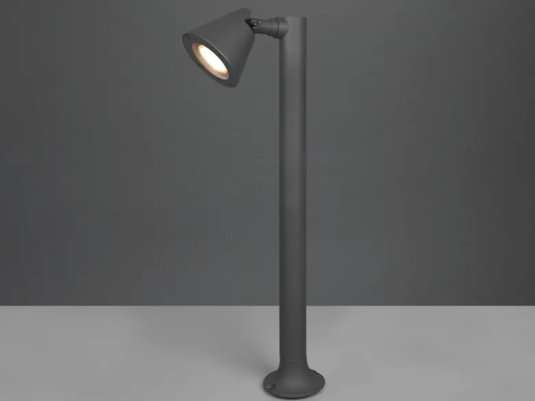 LED Sockelleuchte Spot schwenkbar in Anthrazit, Höhe 60cm, IP44