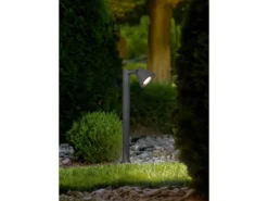 LED Sockelleuchte Spot schwenkbar in Anthrazit, Höhe 60cm, IP44