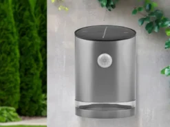 LED Solar Außenwandleuchte aus Edelstahl mit Bewegungsmelder