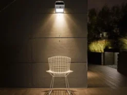 LED Solar Wandleuchte Außenleuchte MINI Fassadenbeleuchtung Weiß 14,5x9,6cm