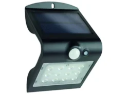 LED Solar Wandleuchte Außenleuchte MINI Fassadenbeleuchtung Schwarz 14,5x9,6cm