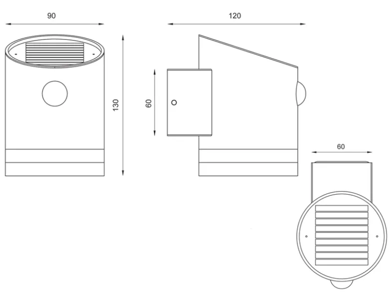 LED Solar Wandleuchte 2er Set Außenleuchte mit Bewegungsmelder Anthrazit