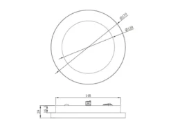 LED Spot CAMILLUS Schwarz Ø 17cm für DUOline Schienensystem