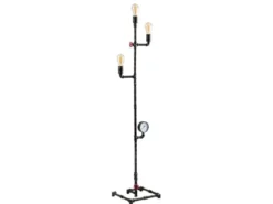 LED Stehlampe 3-flammig in Wasserrohr Optik Rost, Höhe 159cm
