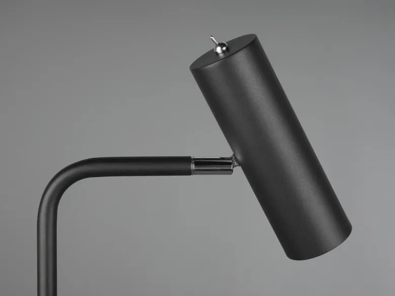 LED Stehlampe in Schwarz matt, Spot schwenkbar, Höhe 151cm
