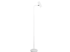 LED Stehlampe in Weiß matt, Spot schwenkbar, Höhe 151cm