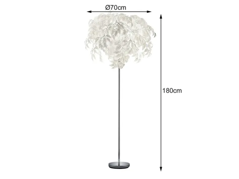 LED Stehlampe mit Blättern, Fernbedienung & RGBW Farbwechsel, Höhe 180cm