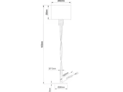 LED Stehlampe NANDOR mit Stoff Lampenschirm weiß und beleuchtetem Gestell, 160cm