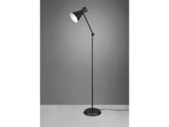 LED Stehleuchte Gelenk & Fußschalter Metallschirm in Schwarz - Höhe 150cm