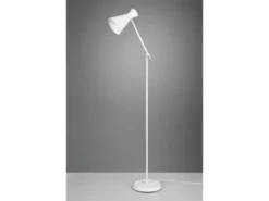 LED Stehleuchte Gelenk & Fußschalter, Metallschirm in Weiß - Höhe 150cm