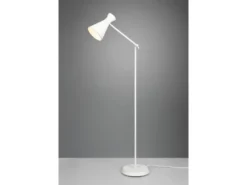 LED Stehleuchte Gelenk & Fußschalter, Metallschirm in Weiß - Höhe 150cm