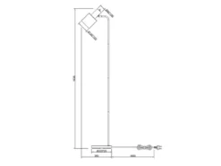LED Stehleuchte Gold & Metallschirm Schwarz Höhe 154cm