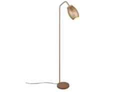 LED Stehleuchte in Coffee mit ausgefallenem Stanzmuster, Höhe 147cm