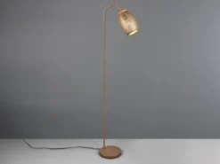 LED Stehleuchte in Coffee mit ausgefallenem Stanzmuster, Höhe 147cm