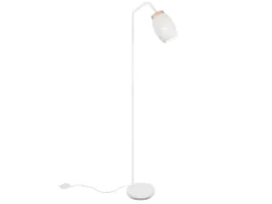 LED Stehleuchte in Weiß mit ausgefallenem Stanzmuster, Höhe 147cm