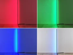 LED Stehleuchte LEVEL mit Fernbedienung, RGB & Sound Control, H: 141cm