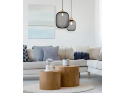 LED Stehleuchte Metall Gitterlampe Schwarz, Höhe 123cm Ø38cm