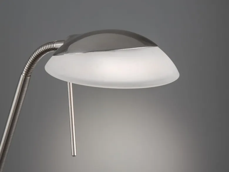 LED Stehleuchte POOL Silber 2-flammig dimmbar, Höhe 160cm