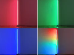 LED Stehleuchte TENDO mit Fernbedienung, RGB & Sound Control - H 115cm