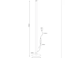 LED Stehleuchte TENDO mit Fernbedienung, RGB & Sound Control - H 115cm