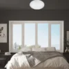 LED Sternenhimmel Deckenleuchte PAOLO in Weiß IP44 Badlampe, Ø 37cm