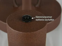 LED Straßenlaterne im Landhausstil, 3-flammig Rostoptik, Höhe 240cm