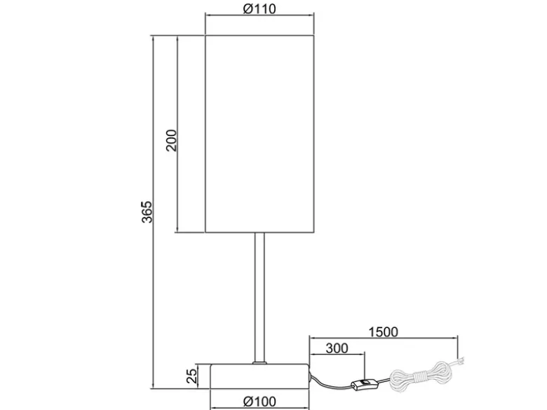 LED Tischlampe mit Stoffschirm Leopardenmuster, Höhe 36,5cm