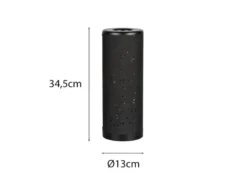 LED Tischlampe TACO mit Starlight Effekt, Stoff Schwarz Gold, Höhe 34cm