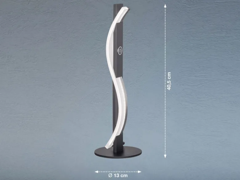 LED Tischleuchte BRIDGE Schwarz / Weiß dimmbar, Höhe 40cm