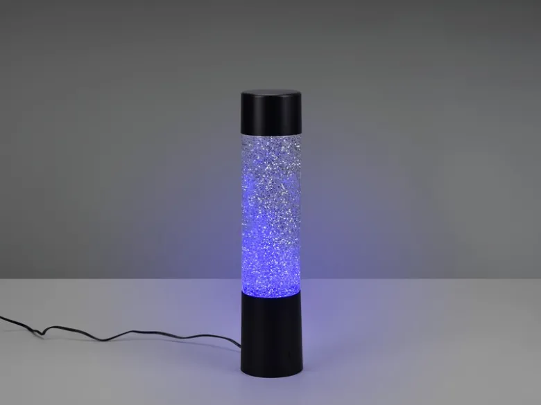 LED Tischleuchte GLITTER mit RGB Farbwechsel, Schwarz 34cm hoch