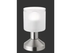 LED Tischleuchte Silber matt ON/OFF über Touch Sensor, Höhe 17cm