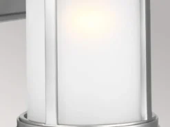 LED Ultra Wetter & Salzluft resistente Außen Laterne, Silber Höhe 33cm