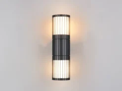LED Up and Down Außenwandleuchte aus Aluminium Anthrazit, Höhe 30cm