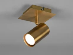 LED Wand- & Deckenstrahler Altmessing, Breite 12cm