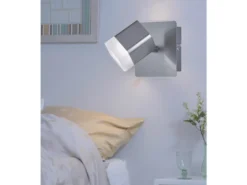 LED Wand- & Deckenstrahler ROUBAIX Silber matt, Breite 10cm