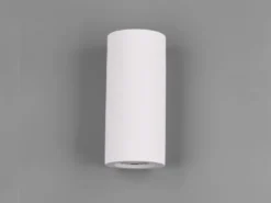 LED Wandlampe Spot Gipsleuchte Weiß Up and Down bemalbar, Höhe 16,5cm
