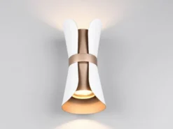 LED Wandlampe Weiß Coffee mit Updown Lichtaustritt, Höhe 21cm