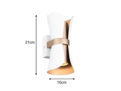 LED Wandlampe Weiß Coffee mit Updown Lichtaustritt, Höhe 21cm