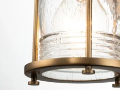 LED Wandlaterne in Messing für Badezimmer & Wohnraum, Höhe 21cm
