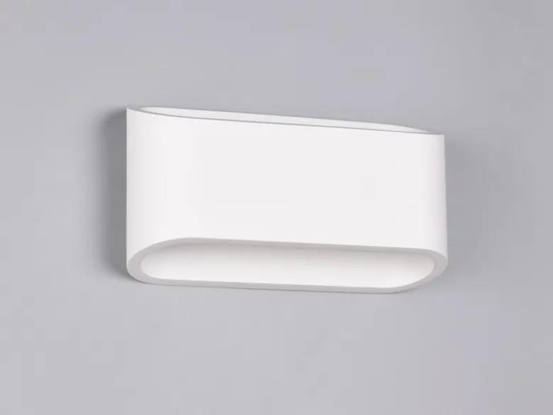 LED Wandleuchte aus Gips mit Up and Down Lichteffekt, Breite 23cm