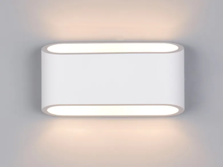LED Wandleuchte aus Gips mit Up and Down Lichteffekt, Breite 23cm