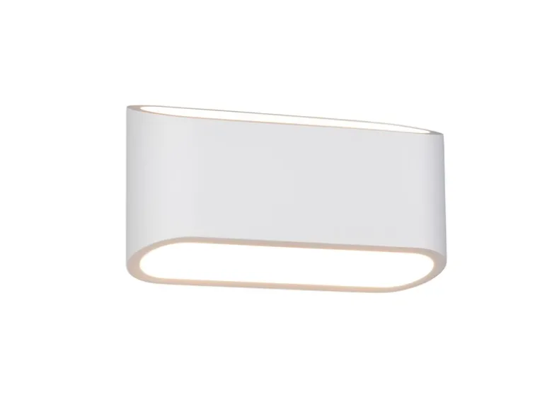 LED Wandleuchte aus Gips mit Up and Down Lichteffekt, Breite 23cm